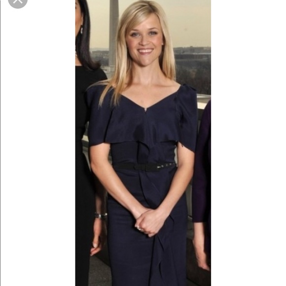 Roland Mouret Dresses & Skirts - Roland Mouret - Navy Circe silk-gazar dress